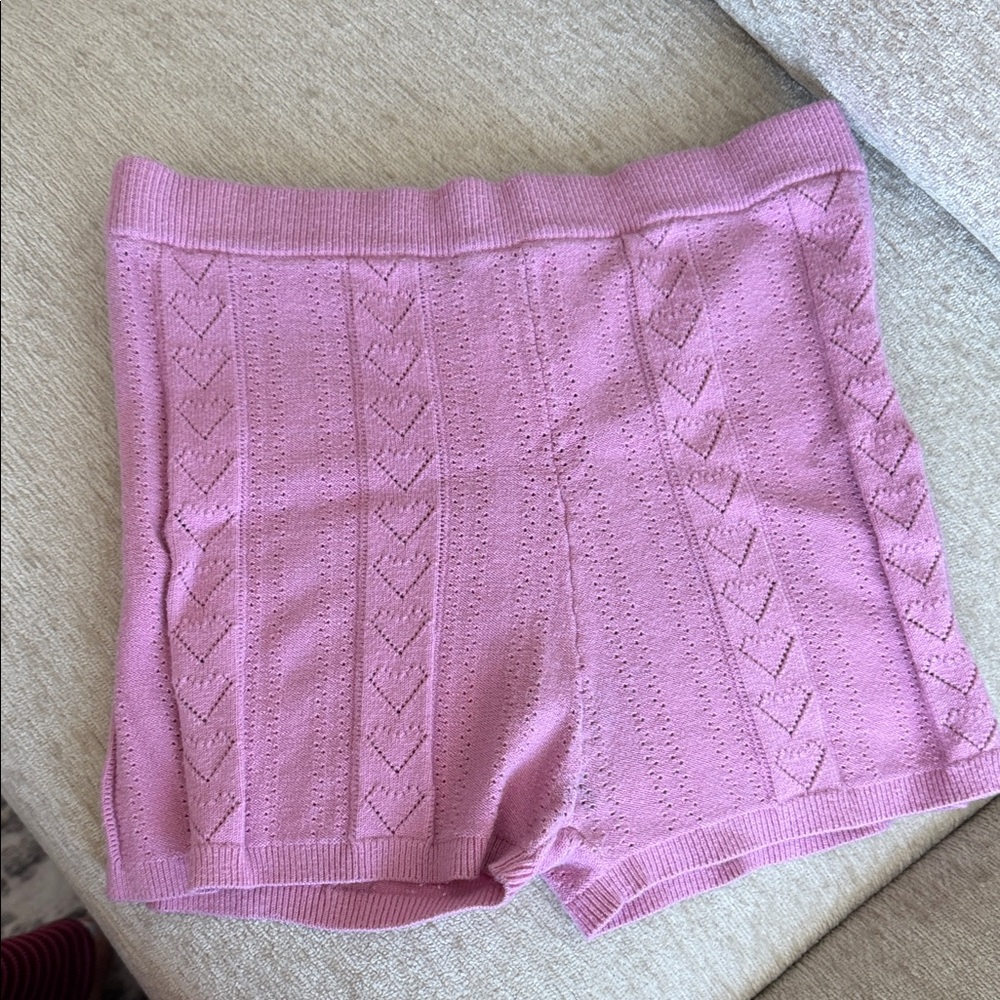 Victoria's Secret High Waist Pink Knit Shorts